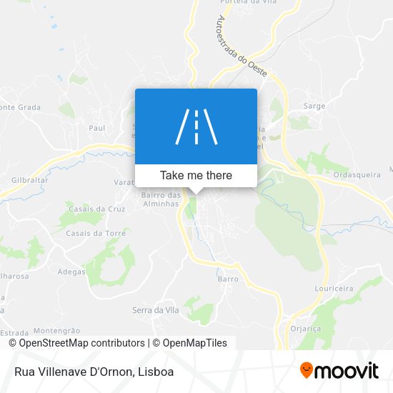 Rua Villenave D'Ornon mapa