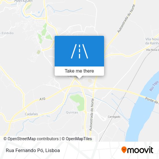 Rua Fernando Pó mapa