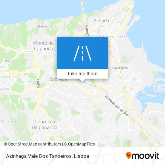 Azinhaga Vale Dos Tanoeiros mapa