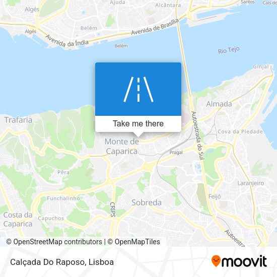 Calçada Do Raposo map