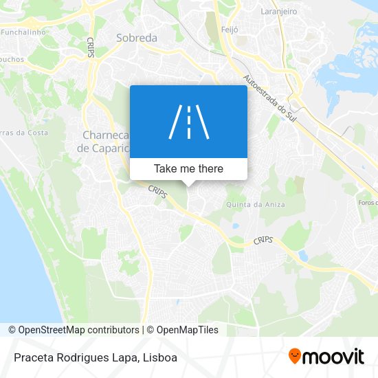 Praceta Rodrigues Lapa mapa