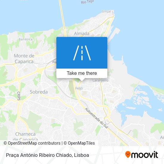 Praça António Ribeiro Chiado mapa