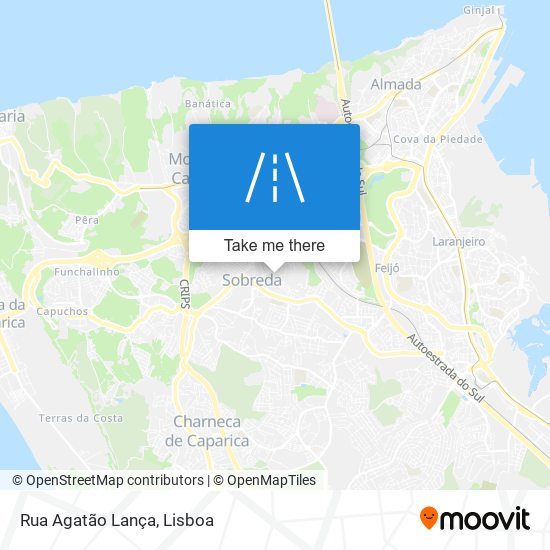 Rua Agatão Lança mapa