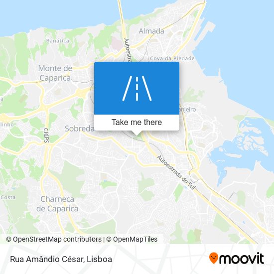 Rua Amândio César mapa