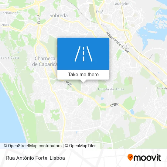 Rua António Forte map