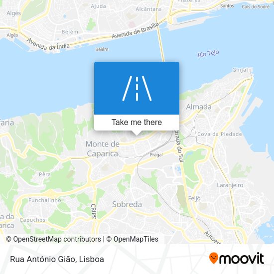Rua António Gião map