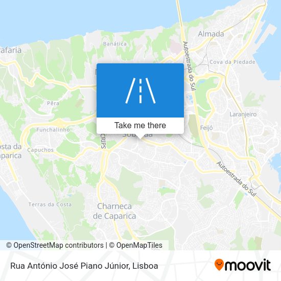 Rua António José Piano Júnior mapa