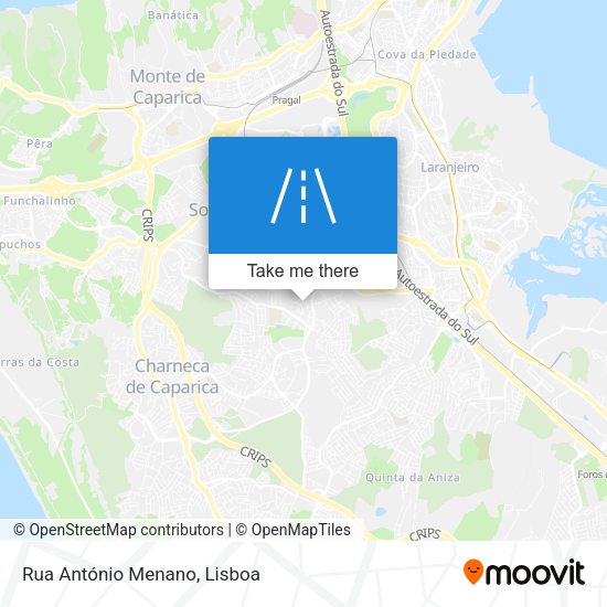 Rua António Menano map
