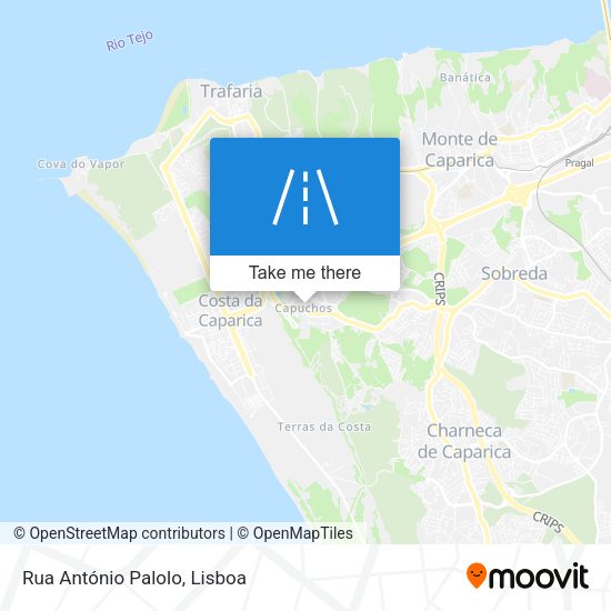 Rua António Palolo map