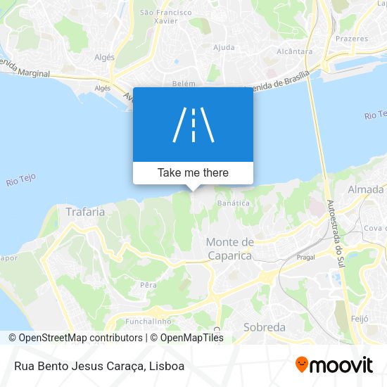 Rua Bento Jesus Caraça mapa