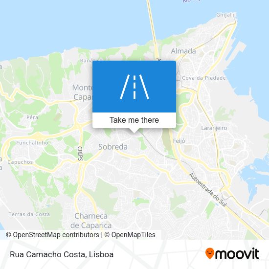 Rua Camacho Costa mapa