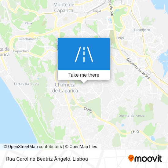 Rua Carolina Beatriz Ângelo mapa