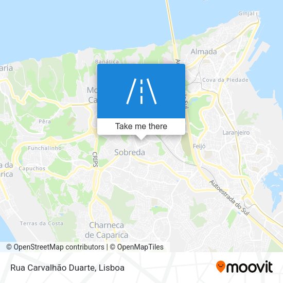 Rua Carvalhão Duarte mapa