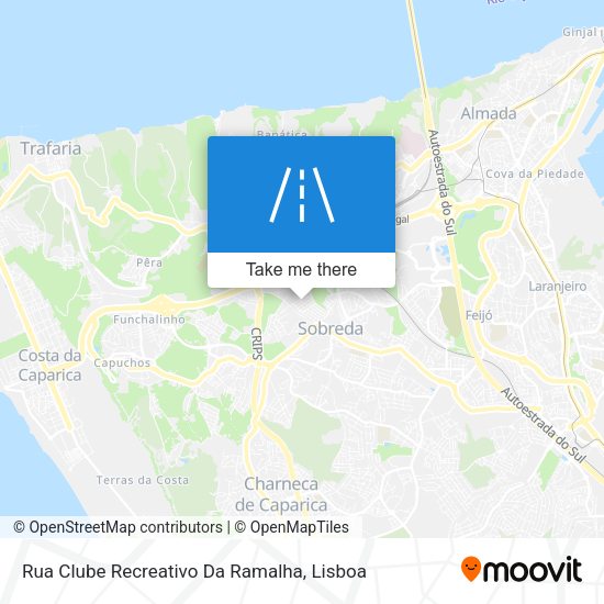 Rua Clube Recreativo Da Ramalha mapa