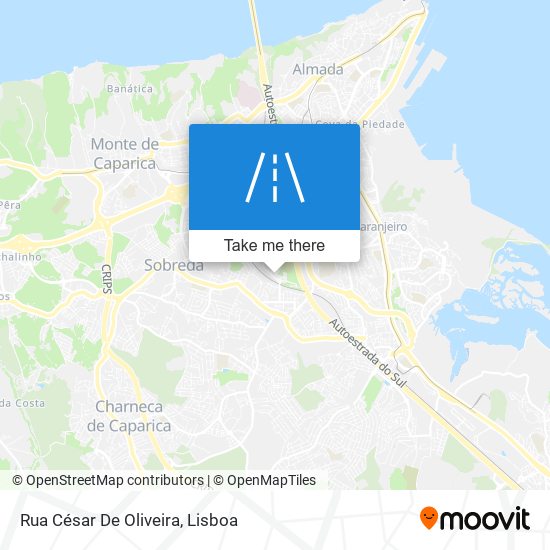 Rua César De Oliveira mapa