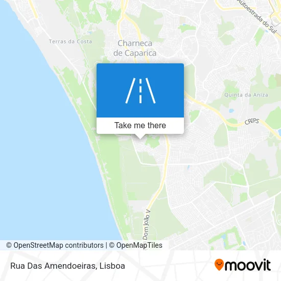 Rua Das Amendoeiras map