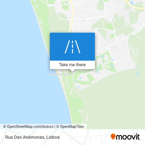 Rua Das Anémonas mapa