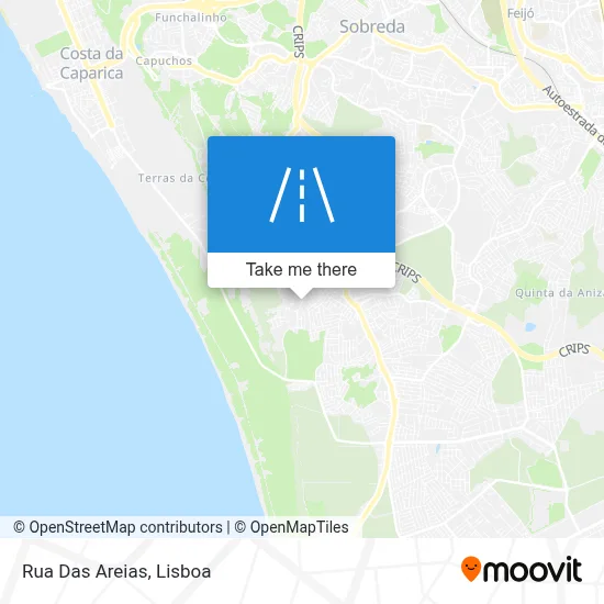 Rua Das Areias map
