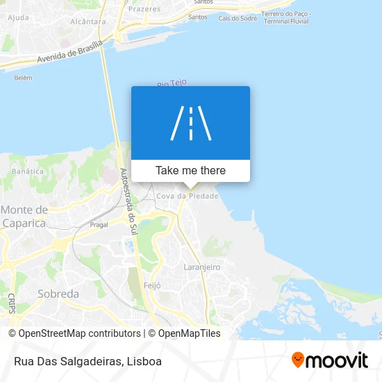 Rua Das Salgadeiras map