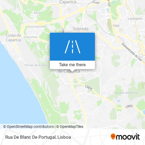 Rua De Blanc De Portugal mapa