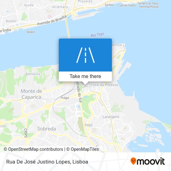Rua De José Justino Lopes mapa