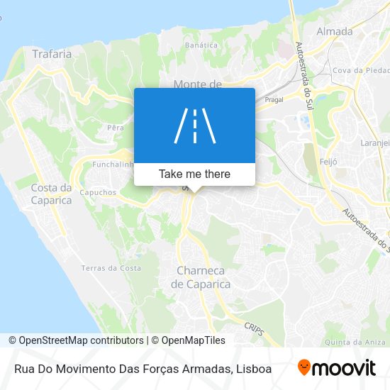 Rua Do Movimento Das Forças Armadas mapa