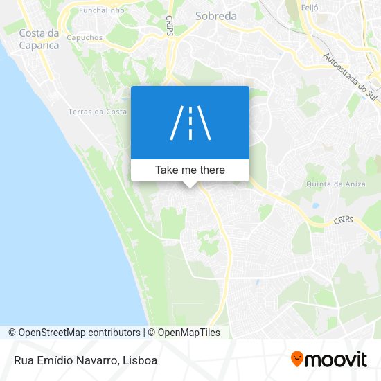 Rua Emídio Navarro mapa