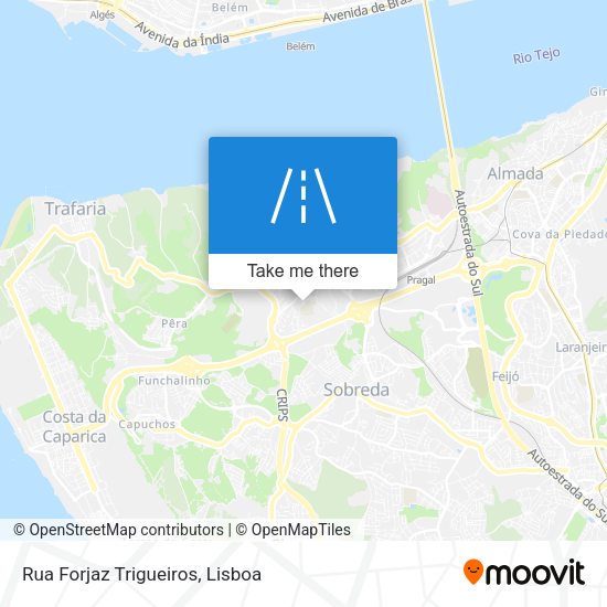 Rua Forjaz Trigueiros mapa