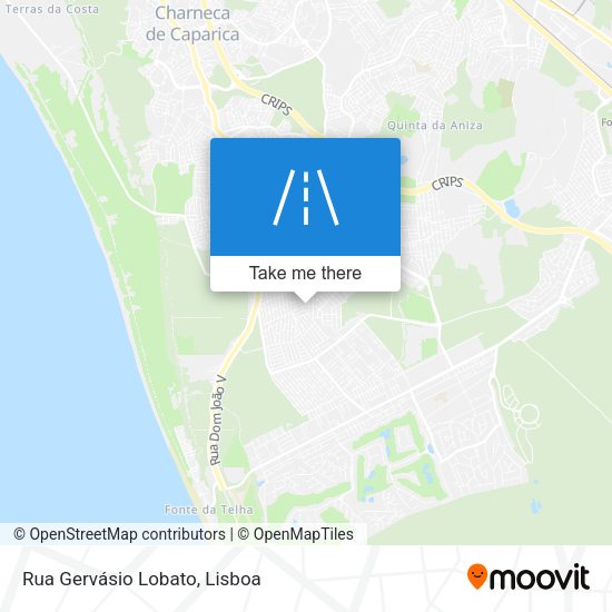 Rua Gervásio Lobato mapa