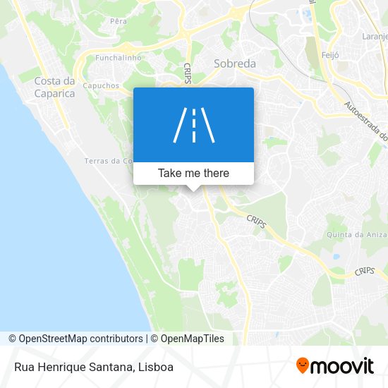 Rua Henrique Santana mapa