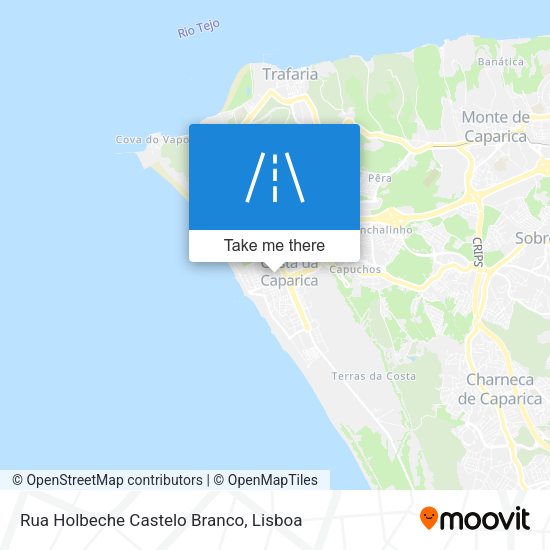 Rua Holbeche Castelo Branco mapa