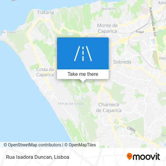 Rua Isadora Duncan map