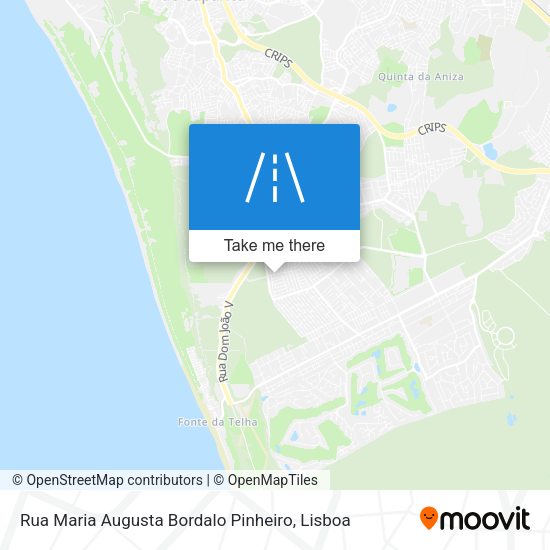 Rua Maria Augusta Bordalo Pinheiro mapa