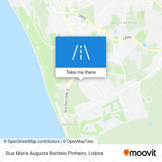 Rua Maria Augusta Bordalo Pinheiro map