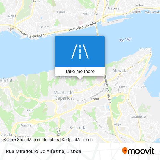 Rua Miradouro De Alfazina map