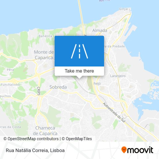 Rua Natália Correia mapa