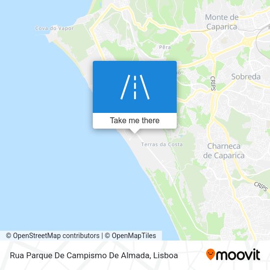 Rua Parque De Campismo De Almada mapa