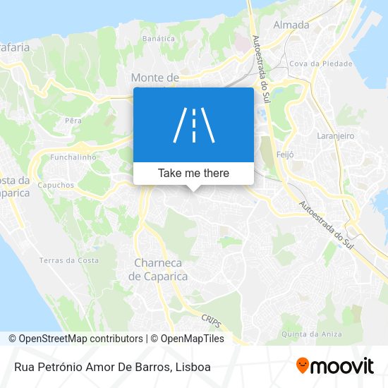 Rua Petrónio Amor De Barros mapa