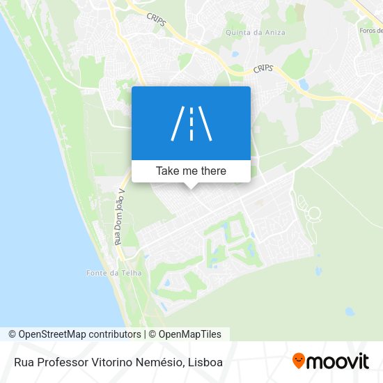 Rua Professor Vitorino Nemésio map