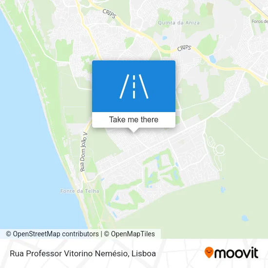 Rua Professor Vitorino Nemésio map