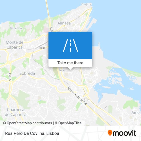 Rua Pêro Da Covilhã mapa