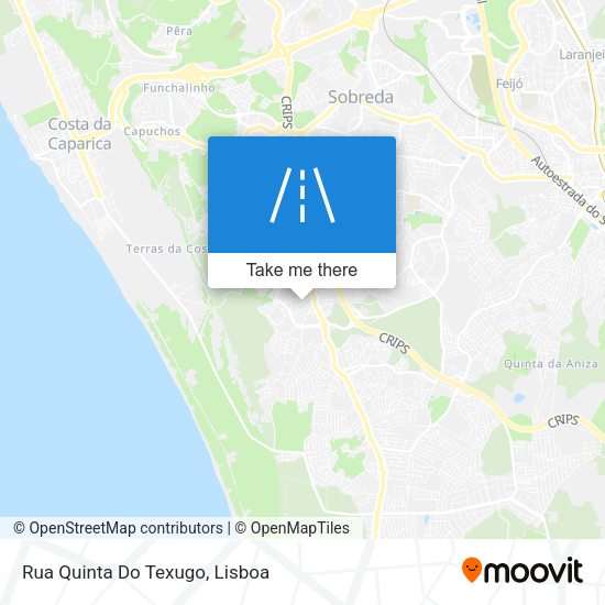 Rua Quinta Do Texugo mapa