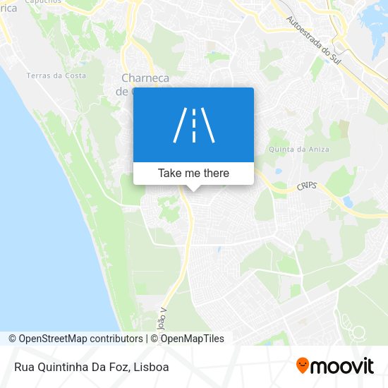 Rua Quintinha Da Foz mapa