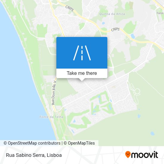 Rua Sabino Serra mapa
