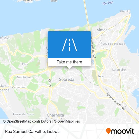 Rua Samuel Carvalho mapa