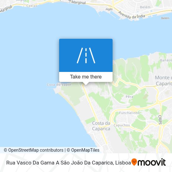 Rua Vasco Da Gama A São João Da Caparica mapa