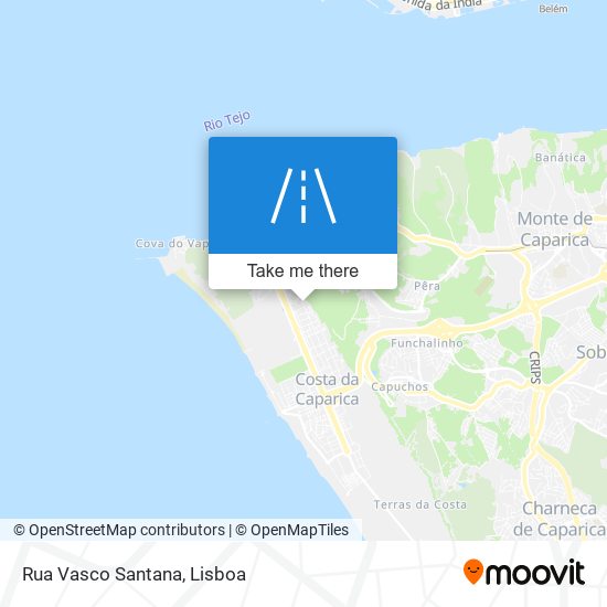 Rua Vasco Santana mapa