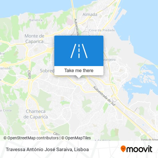 Travessa António José Saraiva mapa