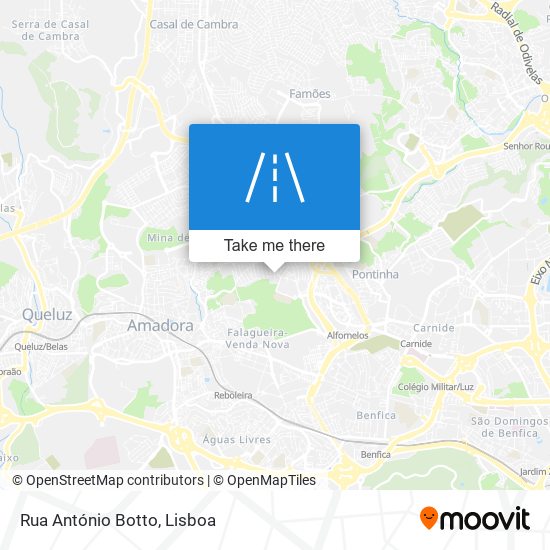 Rua António Botto mapa