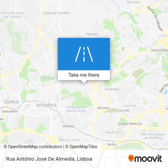 Rua António José De Almeida mapa